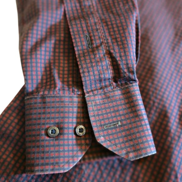 Men's TOSCANO Button Up Dress Casual Shirt sz M - Picture 5 of 10